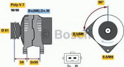 BOSCH 0 123 510 007 - Генератор unicars.by