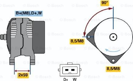 BOSCH 0 123 510 034 - Генератор unicars.by