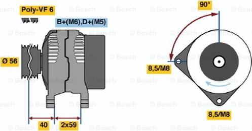 BOSCH 0 123 510 109 - Генератор unicars.by