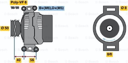 BOSCH 0 123 510 108 - Генератор unicars.by