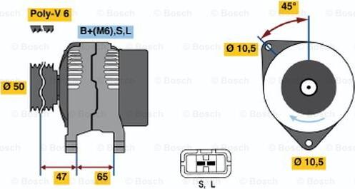 BOSCH 0 123 115 010 - Генератор unicars.by