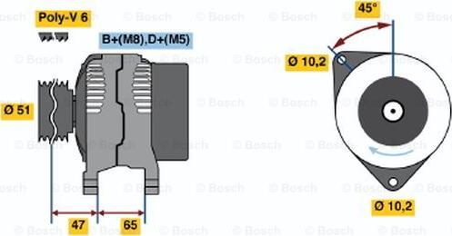 BOSCH 0 986 040 300 - Генератор unicars.by