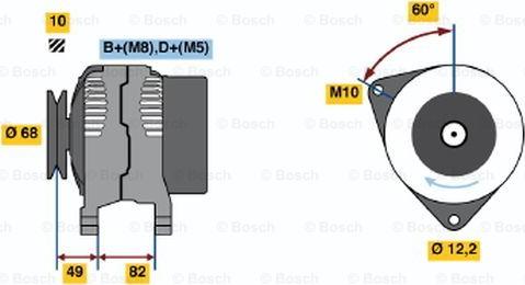 BOSCH 0 123 315 500 - Генератор unicars.by