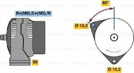 BOSCH 0 123 315 501 - Генератор unicars.by