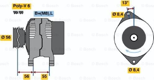 BOSCH 0 123 315 021 - Генератор unicars.by