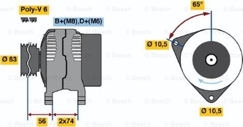 BOSCH 0 123 310 006 - Генератор unicars.by