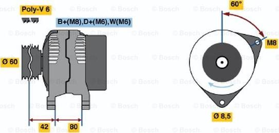 BOSCH 0 123 310 014 - Генератор unicars.by