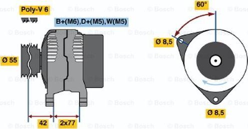 BOSCH 0 123 310 053 - Генератор unicars.by