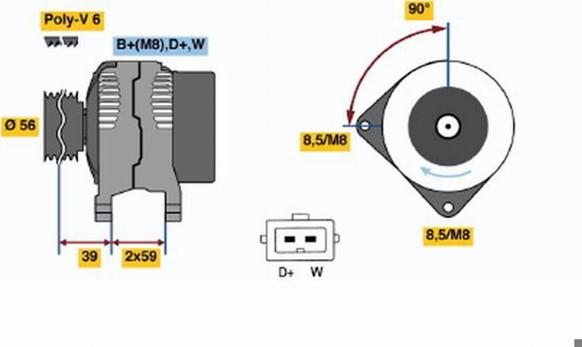 BOSCH 0 123 310 025 - Генератор unicars.by