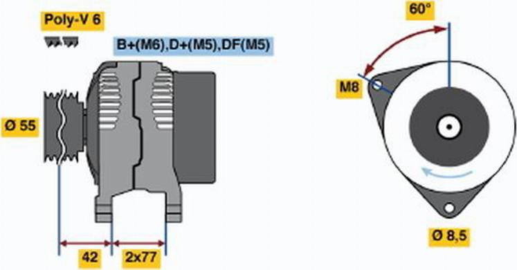 BOSCH 0 123 310 023 - Генератор unicars.by