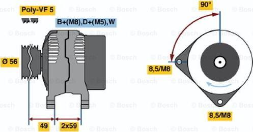 BOSCH 0 123 320 033 - Генератор unicars.by