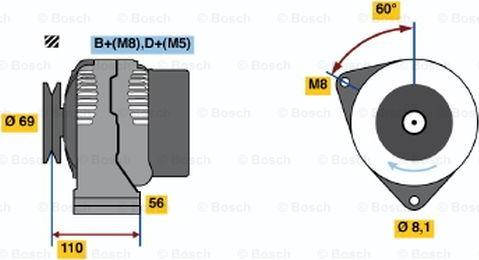 BOSCH 0 123 320 026 - Генератор unicars.by