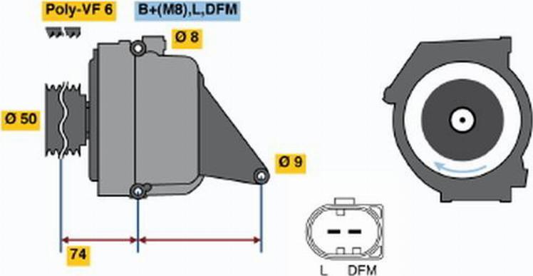 BOSCH 0 122 0AA 0B0 - Генератор unicars.by