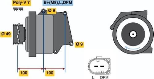 BOSCH 0 122 0AA 0D0 - Генератор unicars.by