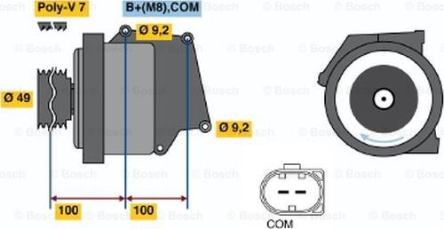 BOSCH 0 122 0AA 1D0 - Генератор unicars.by