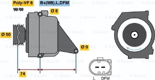 BOSCH 0 122 0AA 2A0 - Генератор unicars.by