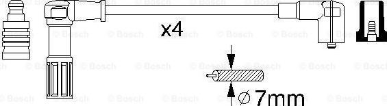 BOSCH 0 356 912 845 - Комплект проводов зажигания unicars.by