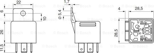 BOSCH 0 332 019 451 - Реле, рабочий ток unicars.by