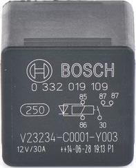 BOSCH 0 332 019 109 - Реле, рабочий ток unicars.by