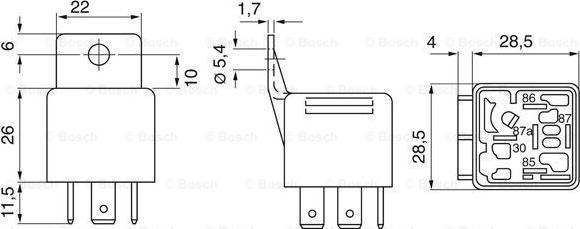 BOSCH 0 332 019 213 - Реле, рабочий ток unicars.by