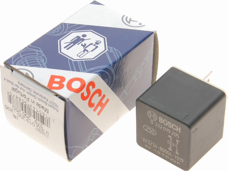 BOSCH 0 332 019 205 - Реле, рабочий ток unicars.by