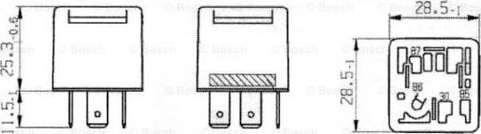 BOSCH 0 332 019 205 - Реле, рабочий ток unicars.by