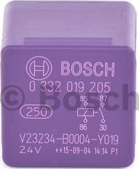 BOSCH 0 332 019 205 - Реле, рабочий ток unicars.by