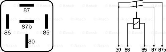 BOSCH 0 332 015 006 - Реле, рабочий ток unicars.by