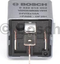 BOSCH 0 332 015 002 - Реле, рабочий ток unicars.by