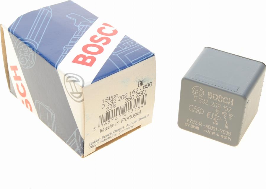 BOSCH 0 332 209 152 - Реле, рабочий ток unicars.by