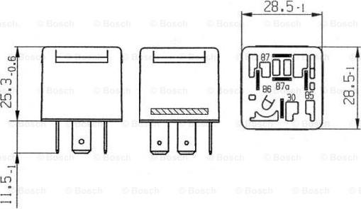 BOSCH 0 332 209 167 - Реле, рабочий ток unicars.by