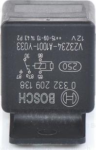 BOSCH 0 332 209 138 - Реле, рабочий ток unicars.by