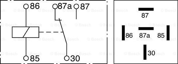 BOSCH 0 332 204 201 - Реле, рабочий ток unicars.by