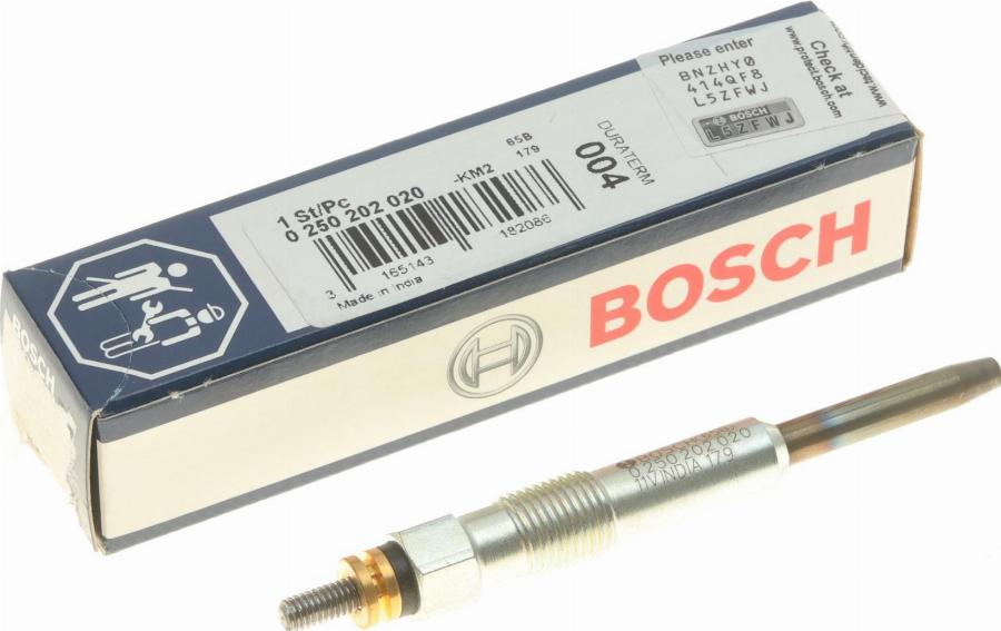 BOSCH 0 250 202 020 - Свеча накаливания unicars.by