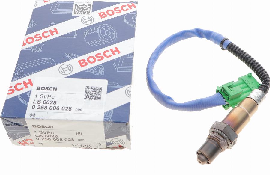 BOSCH 0 258 006 028 - Лямбда-зонд, датчик кислорода unicars.by