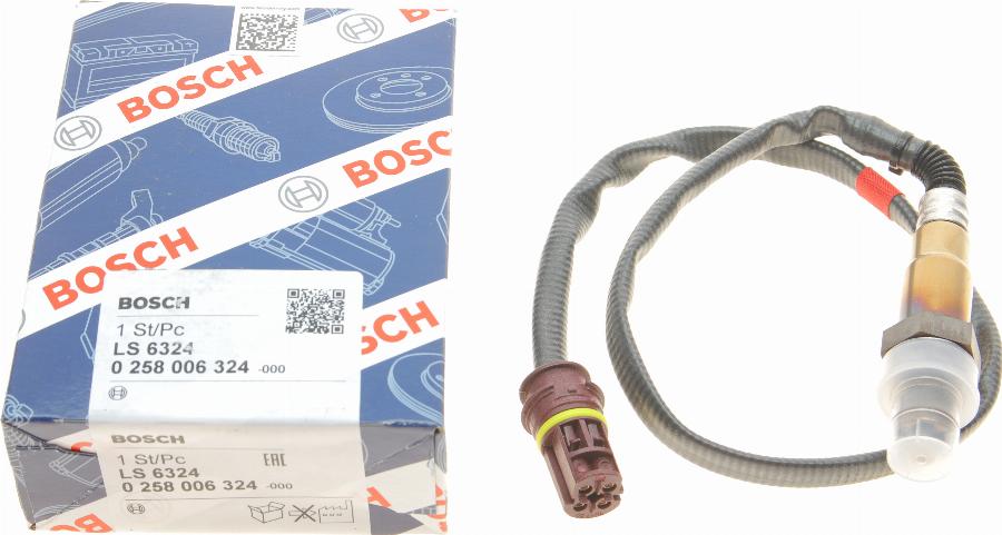 BOSCH 0 258 006 324 - Лямбда-зонд, датчик кислорода unicars.by