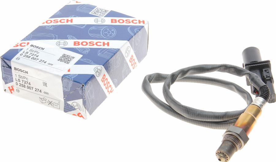 BOSCH 0 258 007 274 - Лямбда-зонд, датчик кислорода unicars.by