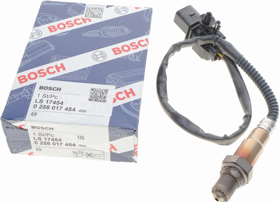 BOSCH 0 258 017 454 - Лямбда-зонд, датчик кислорода unicars.by