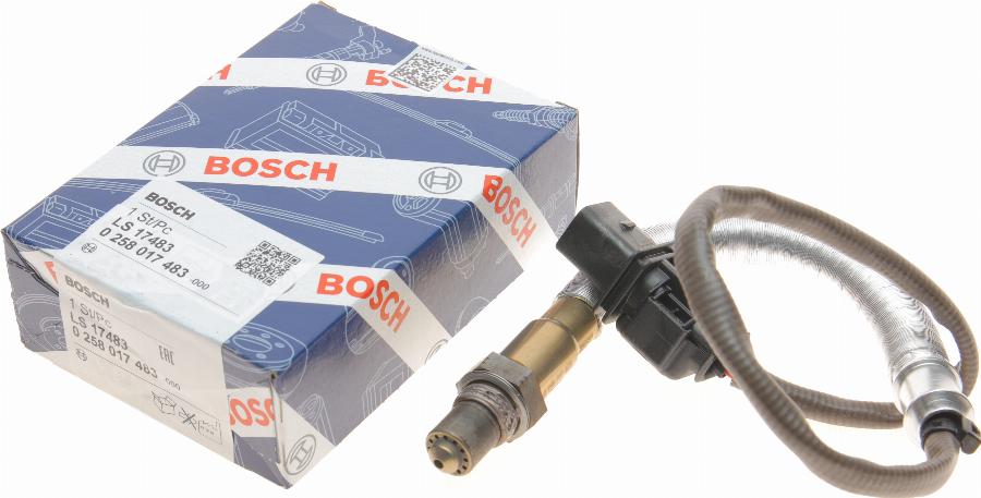 BOSCH 0 258 017 483 - Лямбда-зонд, датчик кислорода unicars.by