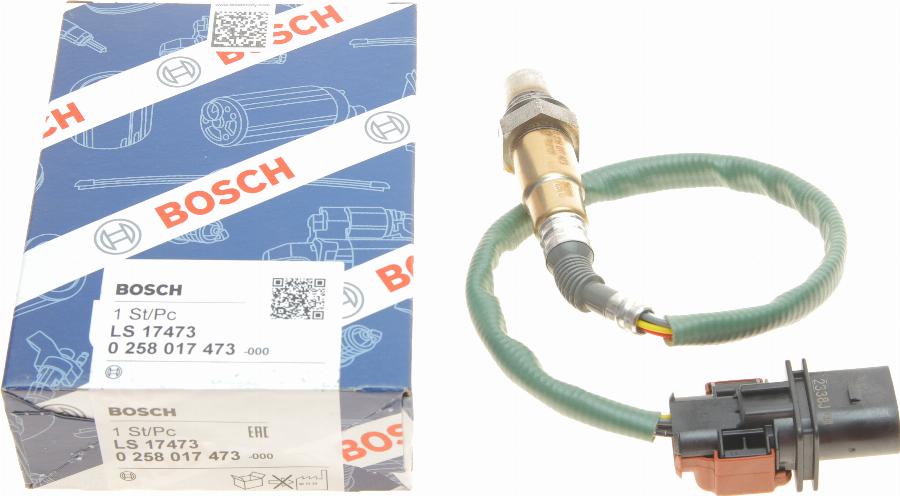 BOSCH 0 258 017 473 - Лямбда-зонд, датчик кислорода unicars.by