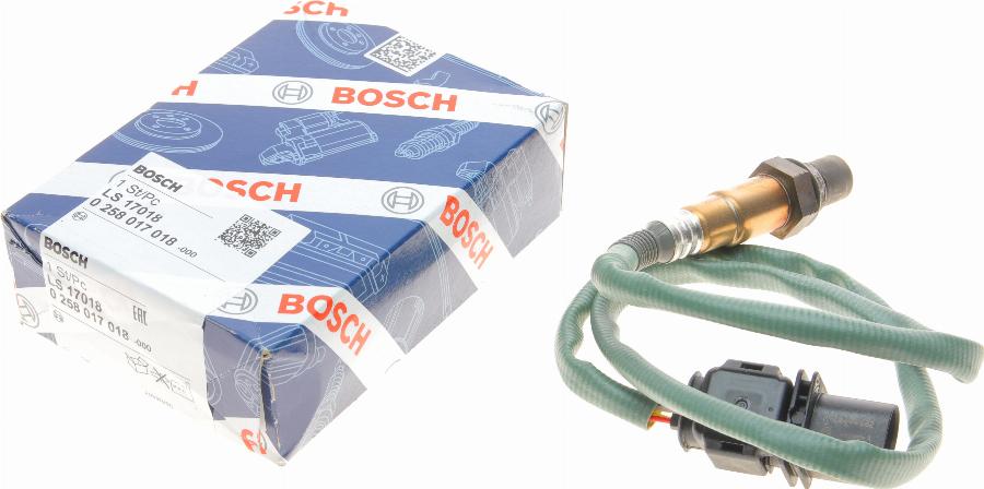 BOSCH 0 258 017 018 - Лямбда-зонд, датчик кислорода unicars.by