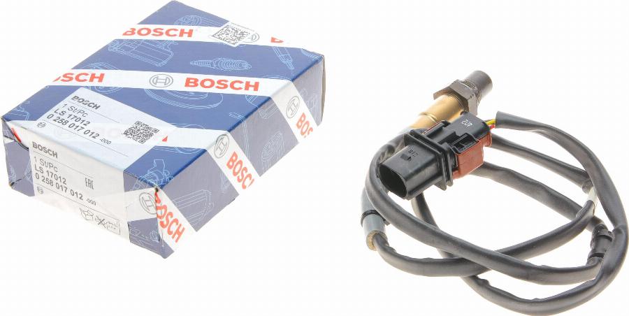 BOSCH 0 258 017 012 - Лямбда-зонд, датчик кислорода unicars.by