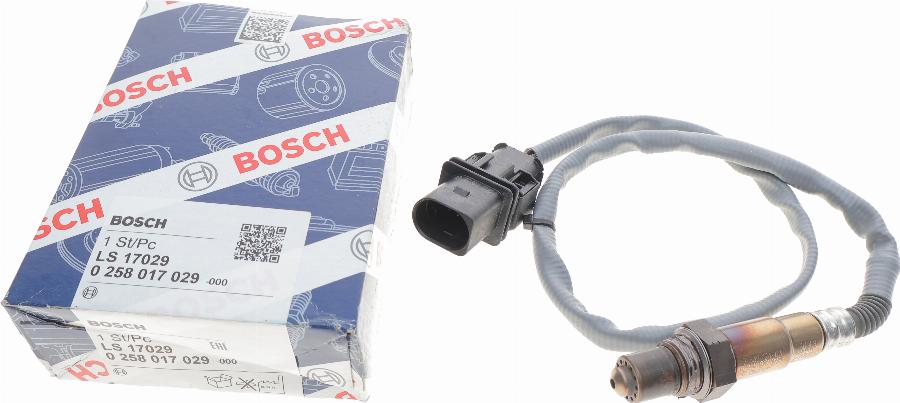 BOSCH 0 258 017 029 - Лямбда-зонд, датчик кислорода unicars.by