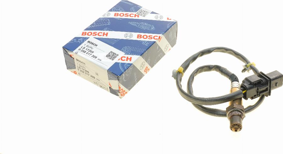 BOSCH 0 258 017 209 - Лямбда-зонд, датчик кислорода unicars.by