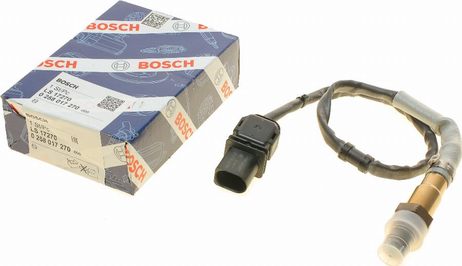 BOSCH 0 258 017 270 - Лямбда-зонд, датчик кислорода unicars.by