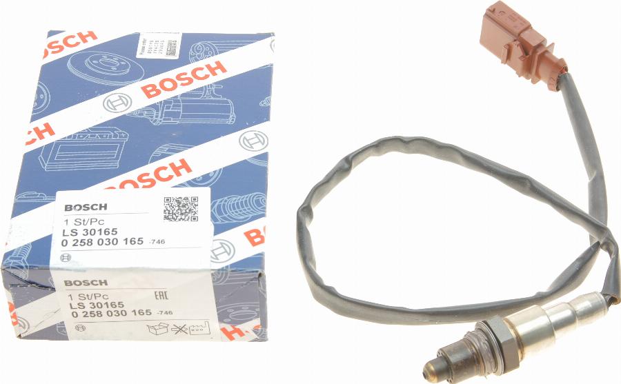 BOSCH 0 258 030 165 - Лямбда-зонд, датчик кислорода unicars.by