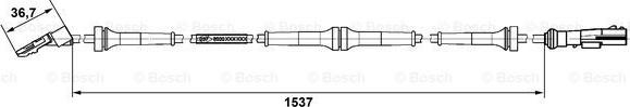 BOSCH 0 265 007 938 - Датчик ABS, частота вращения колеса unicars.by