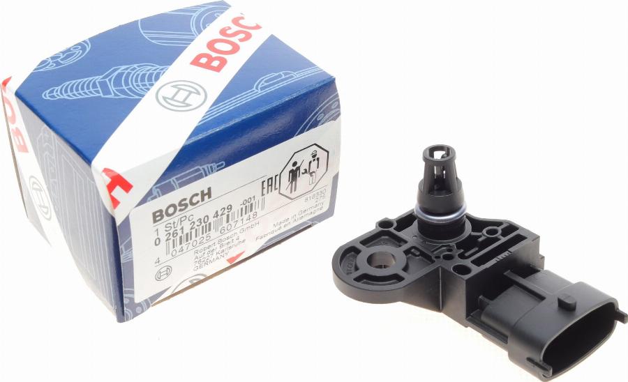 BOSCH 0 261 230 429 - Датчик, давление наддува unicars.by