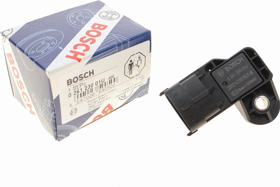 BOSCH 0 261 230 01U - Датчик, давление наддува unicars.by