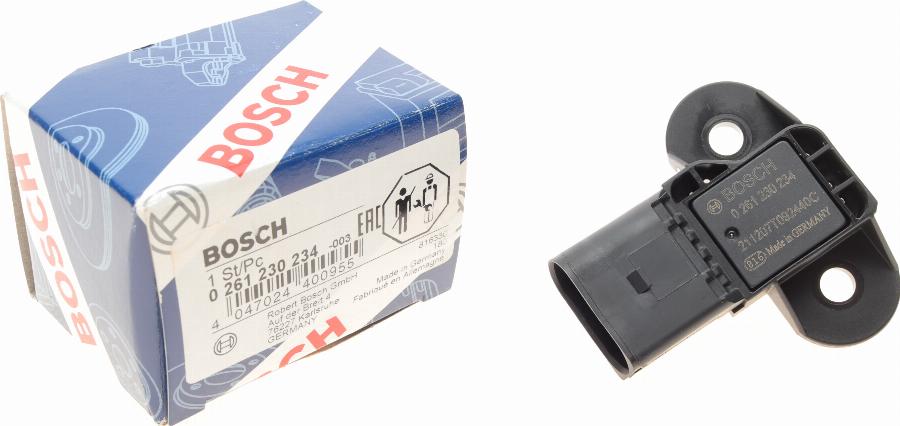 BOSCH 0 261 230 234 - Датчик, давление наддува unicars.by